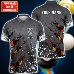 Maxcorners Billiard Pool 8 Ball Shut up and shoot Personalized Unisex Shirt