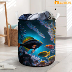 Maxcorners Colorful Fish All Over Printed Basket