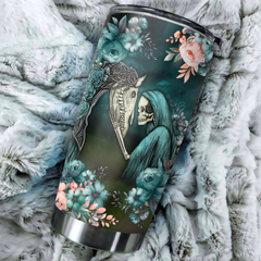 Maxcorners Customized Name Horse All Over Printed Steel Stainless Tumbler