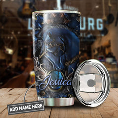 Maxcorners Custom Name Horse Stainless Steel Tumbler 06