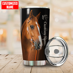 Maxcorners Custom Name Horse Stainless Steel Tumbler 04