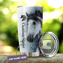 Maxcorners Custom Name Horse Stainless Steel Tumbler 01