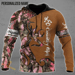 Maxcorners Customized Name Country Girl 3D Design All Over Printed