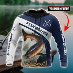 Maxcorners Custom Name Orange Trout-Salmon Fishing Design