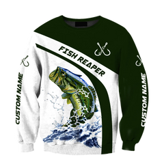 Maxcorners Custom Name Bass Fishing Green