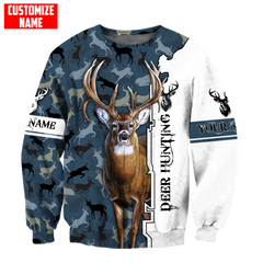 Maxcorners Deer Hunting Personalized Name 3D Over Printed Hoodie