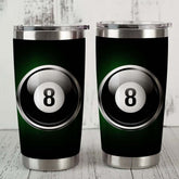Maxcorners Billiards Number 8 Black Tumbler