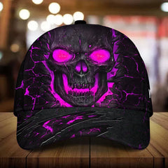 Maxcorners Custom Name Scared Lava Skull Cap