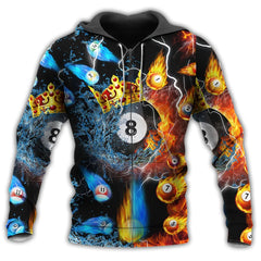 Maxcorners Billiard Firer Style 3D Over Printed Hoodie