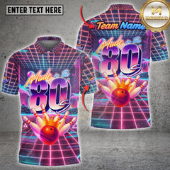 Maxcorners Bowling Made In The 80s Multioptions Customized Name , Team Name 3D Shirts