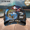 Maxcorners Fishing American Flag Camo Personalized 3D Cap