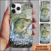 Maxcorners Green Grunge Water Splash Personalized Name Phone Case (13 Fish Species)