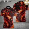 Maxcorners Billiards Ball 8 Fire Dragon Breath Personalized Name Shirt (4 Colors)
