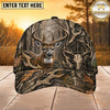 Maxcorners Hunting Skull Target Woodland Camo Personalized 3D Cap