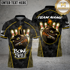Maxcorners Bowling Shirt Crazy Smoking Bowling Bomb Design Multioptions Personalized Name, Team Name Unisex 3D Shirt (4 Colors)