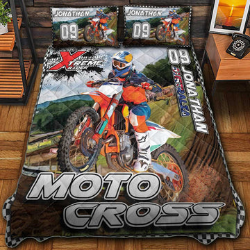Maxcorners Motocross 18 Personalized Bedding Set