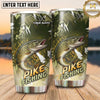 Maxcorners Fishing Tumbler Olive Camouflage Shard Design Personalized Name Tumbler (13 Species)