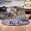 Maxcorners Fishing Water Splash Fish Scale Collage Personalized 3D Bucket Hat (13 Fish Species)