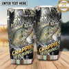 Maxcorners Fishing Tumbler Olive Camouflage Shard Design Personalized Name Tumbler (13 Species)