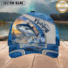 Maxcorners Fishing Ocean Sunset Personalized 3D Cap