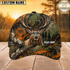 Maxcorners Hunting Orange Green Splash Forest Personalized 3D Cap