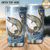 Maxcorners Fishing Tumbler Water Droplet Hook Design Personalized Name Tumbler (13 Species)