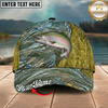 Maxcorners Fishing Metallic Water Ripple Texture Personalized 3D Cap (12 Fish Species)
