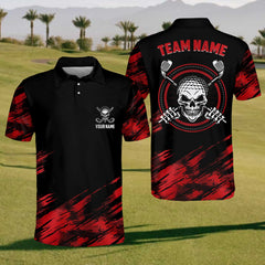 Maxcorners Skull Warrior Mens Golf Polo Shirt, Mens Golf Gift, Mens Golf Shirt