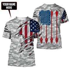 Maxcorners Bow Hunting Custom Name Shirt 3D All Over Printed Clothes