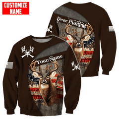 Maxcorners Deer Hunting Season Custom Name Shirt 3D All Over Printed Clothes