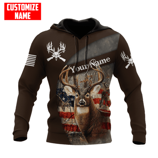 Maxcorners Deer Hunting Season Custom Name Shirt 3D All Over Printed Clothes