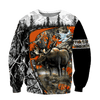 Maxcorners Moose Hunting Camo Custom Name Shirt 3D All Over Printed Clothes