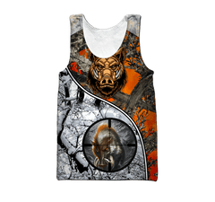 Maxcorners Boar Hunting Premium Custom Name Shirt 3D All Over Printed Clothes