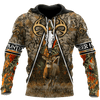 Maxcorners Deer Hunting Custom Name Shirt 3D All Over Printed Clothes