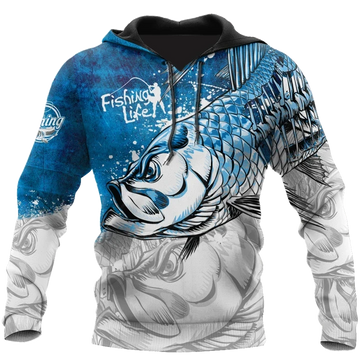 Maxcorners LIFE DRAW HUNGRY Fishing 3D Hoodie