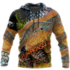 Maxcorners SUNFISH PUMPKINSEED Fishing 3D Hoodie