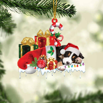 MAXCORNERS BLUE ROAN COCKER SPANIEL MERRY CHRISTMAS HANGING ORNAMENT