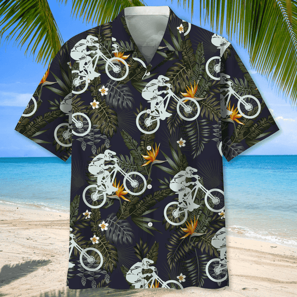 Maxcorner MOUNTAIN BIKE HAWAIIAN NATURE HAWAIIAN SHIRT