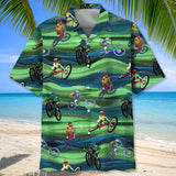Maxcorner MOUNTAIN BIKE SEAMLESS PATTERN HAWAIIAN SHIRT