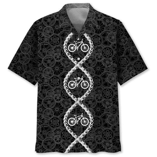 Maxcorner MOUNTAIN BIKE DNA HAWAIIAN SHIRT