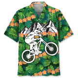 Maxcorner MOUNTAIN BIKE TROPICAL HAWAIIAN SHIRT