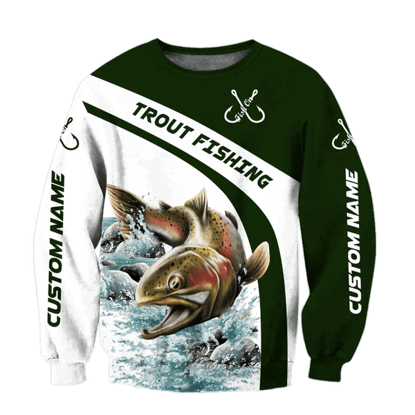 Maxcorners TROUT GONE Fishing 3D Hoodie