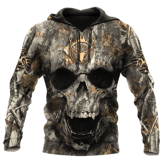 Maxcorners Deer Skull Hunting Custom Name Shirt 3D All Over Printed Clothes