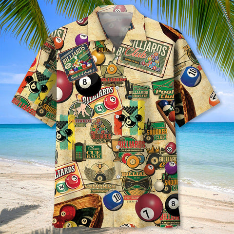 Maxcorners Billiard Vintage Hawaiian Shirt