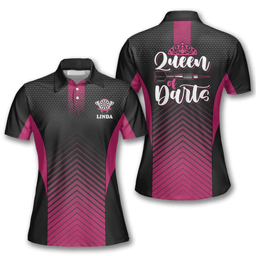 Maxcorners Queen of Darts 2 Personalized Name 3D Shirt