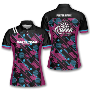 Maxcorners Queens Of Darts Personalized Name And Team Name 3D Shirt