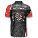 Maxcorners Sports Skull Smoky Darts Personalized Name 3D Shirt