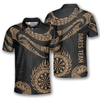 Maxcorners Golden Hawaiian Tribal Darts Personalized Name And Team Name 3D Shirt