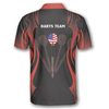 Maxcorners Red Tattoo Pattern Darts Personalized Name And Team Name 3D Shirt