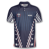 Maxcorners Patriots Athlete US Flag Pattern Darts Personalized Name And Team Name 3D Shirt